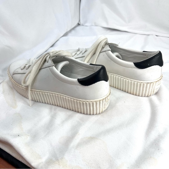 M. GEMI The Palestra Due Women’s White Sneaker Size 37.5/ 7.5 Made in Italy - Picture 6 of 8